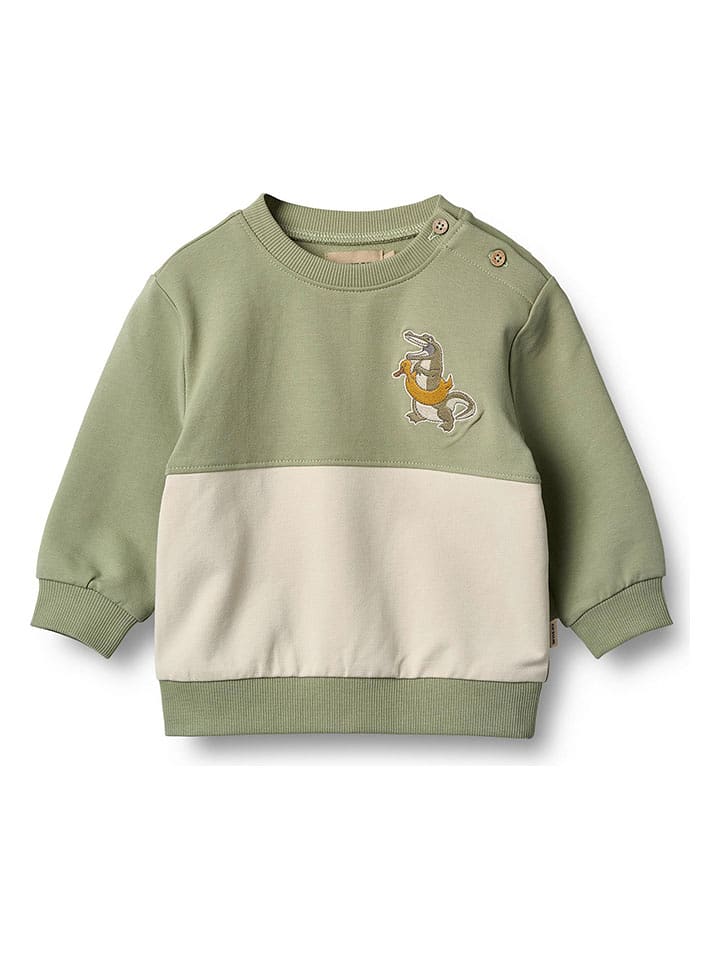 Wheat Bluza "Carly" w kolorze zielono-kremowym rozmiar: 80