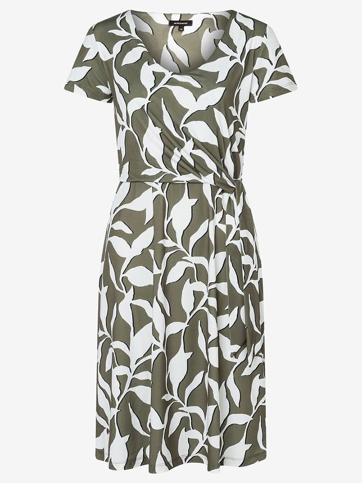 More & More Sukienka w kolorze oliwkowo-białym rozmiar: 36