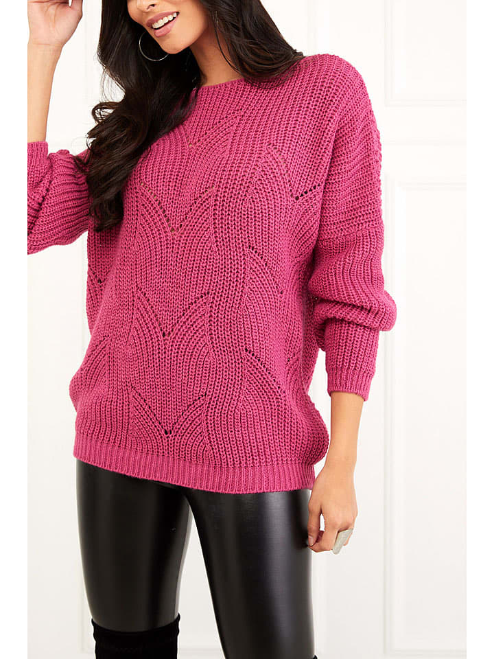 Milan Kiss Sweter w kolorze różowym rozmiar: L
