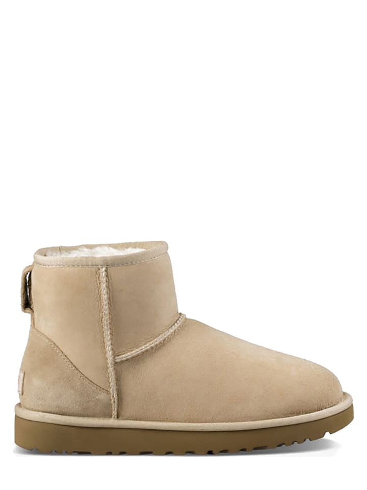 UGG Skórzane botki "Classic Mini II" w kolorze beżowym rozmiar: 36