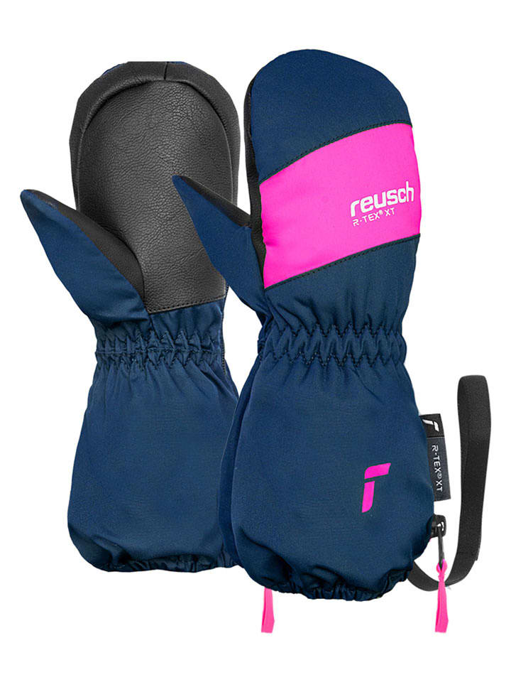 Reusch Rękawiczki narciarskie "Cliff R-TEX® XT" w kolorze granatowo-różowym rozmiar: 4/5