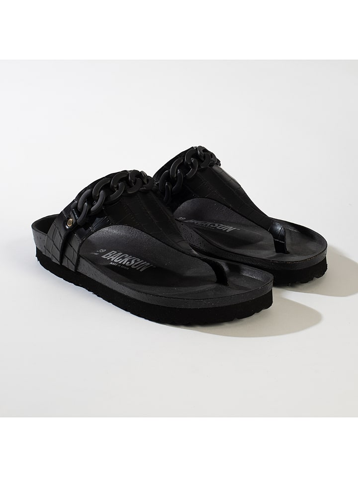 BACKSUN Japonki "Carlita" w kolorze czarnym rozmiar: 40