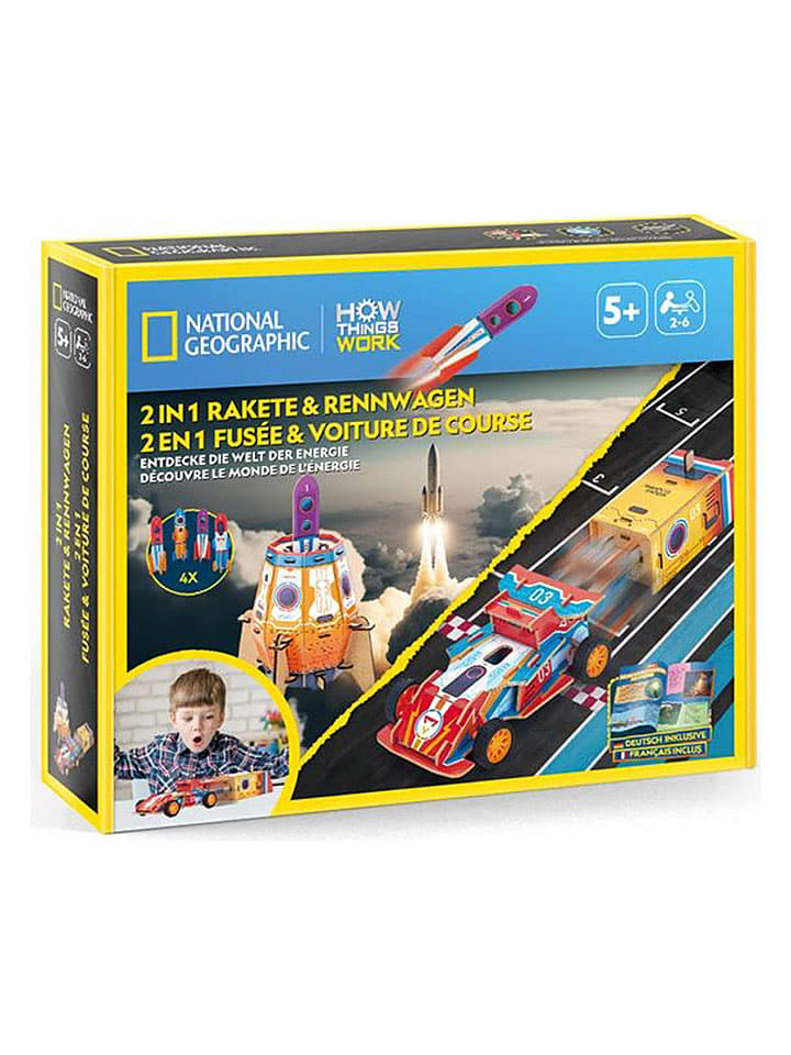 CubicFun Zestaw konstrukcyjny "2-in-1 rocket & race car" - 5+ rozmiar: onesize