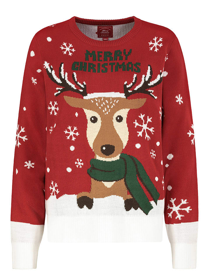 Sublevel Sweter w kolorze czerwono-białym rozmiar: M