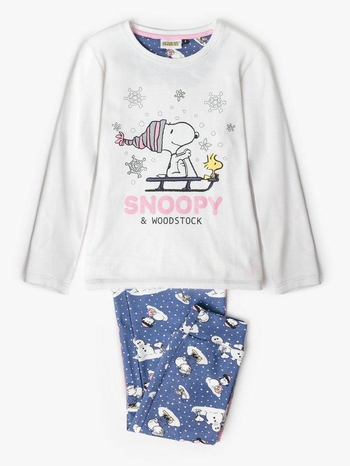 Peanuts Piżama "Peanuts" w kolorze biało-niebieskim rozmiar: 116