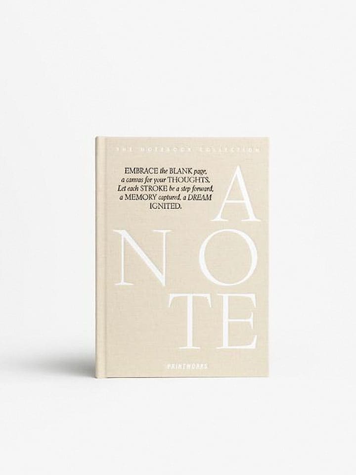 Printworks Notes "Just a Note" w kolorze beżowym - 15,2 x 21 x 1,5 cm rozmiar: onesize