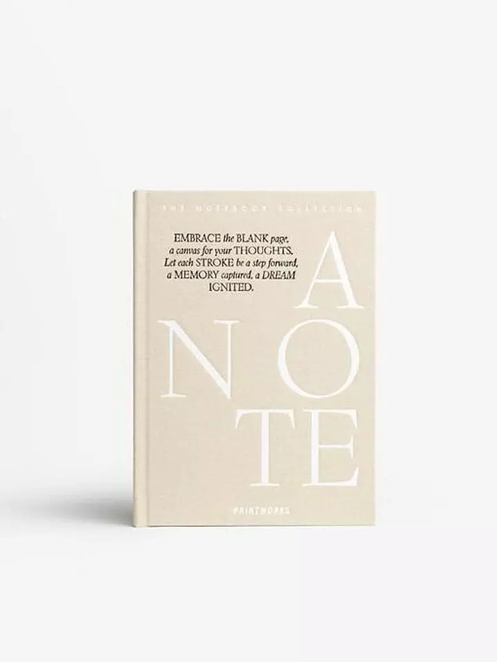 Printworks Notes "Just a Note" w kolorze beżowym - 15,2 x 21 x 1,5 cm rozmiar: onesize