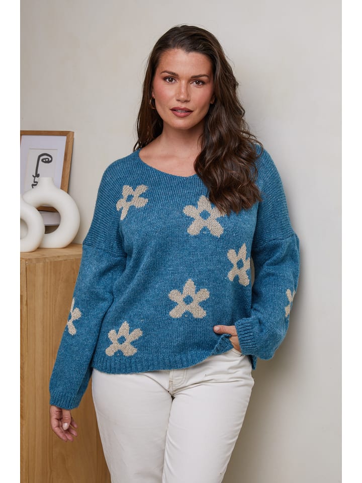 Curvy Lady Sweter w kolorze niebieskim rozmiar: 40/42