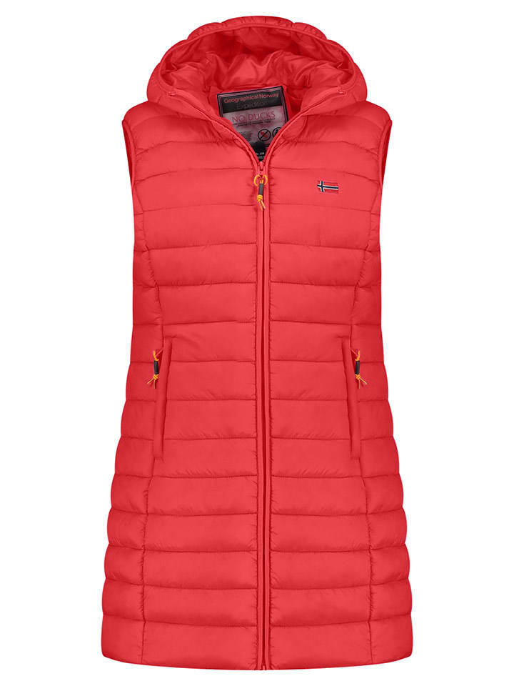 Geographical Norway Kamizelka pikowana "Vatikolor" w kolorze czerwonym rozmiar: L