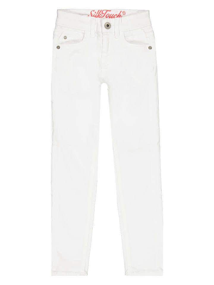 Vingino Spodnie "Belize" w kolorze białym rozmiar: 128