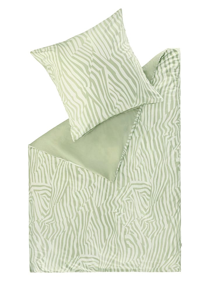 ESPRIT Komplet pościeli renforcé "Salo" w kolorze zielonym rozmiar: 155x220 cm
