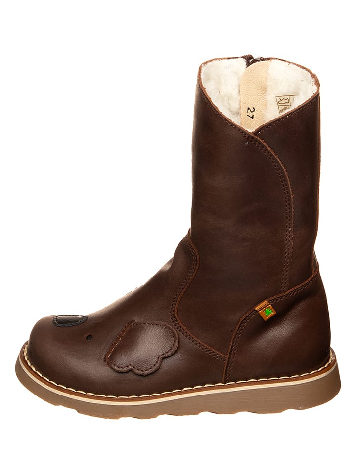 El Naturalista Skórzane kozaki zimowe w kolorze brązowym rozmiar: 31