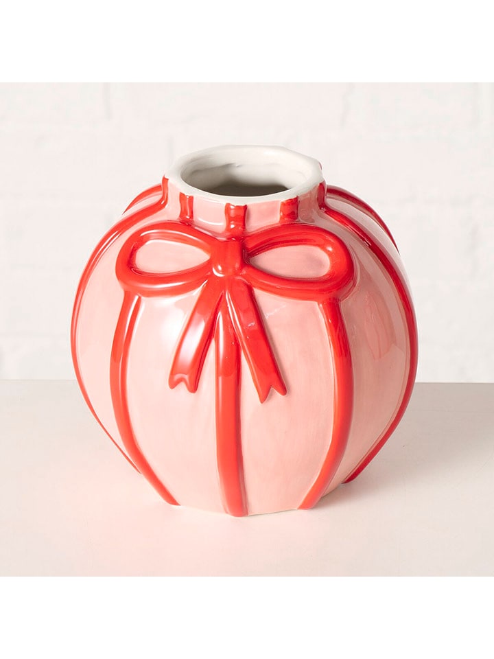 Boltze Wazon "Volta" w kolorze jasnoróżowo-czerwonym - wys. 14 cm rozmiar: onesize