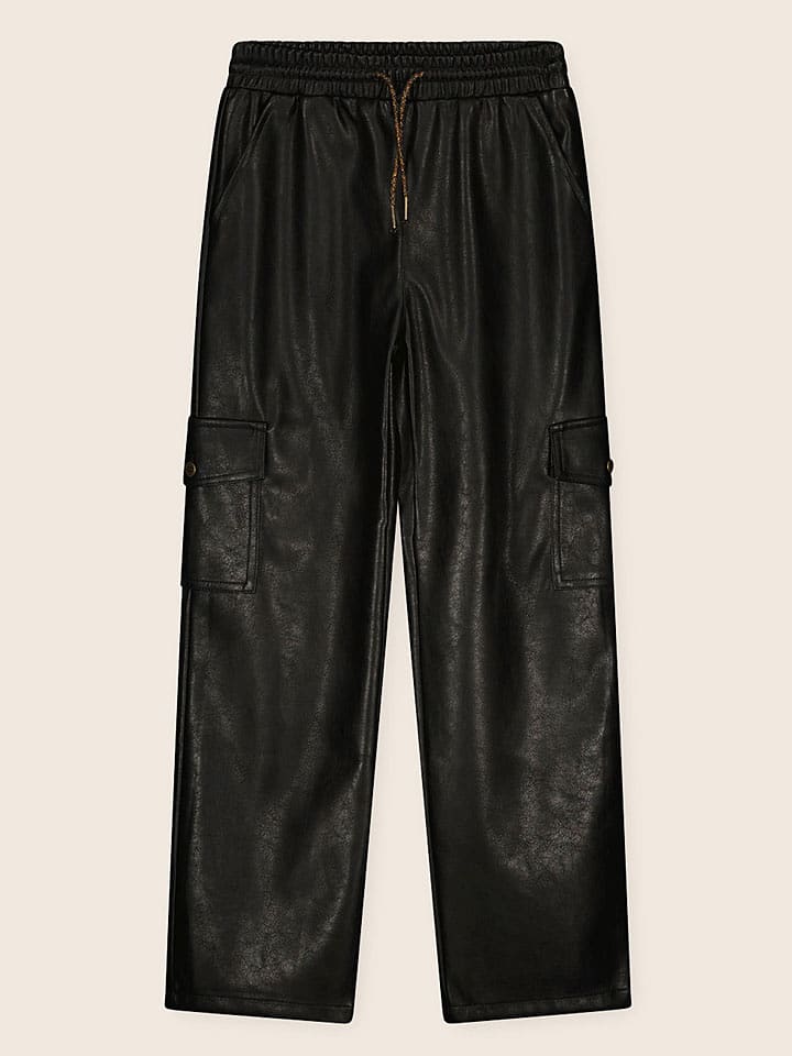 Like Flo Spodnie w kolorze czarnym ze skóry syntetycznej rozmiar: 164