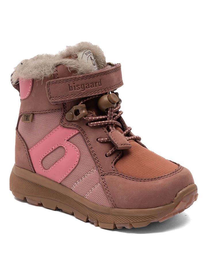 bisgaard Botki zimowe w kolorze jasnoróżowo-jasnobrązowym rozmiar: 22