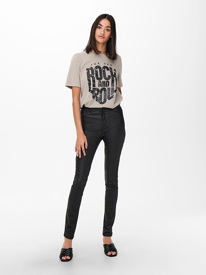 JDY Spodnie "New Thunder" w kolorze czarnym ze skóry syntetycznej rozmiar: XL/L30