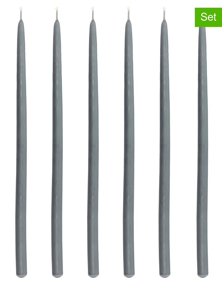 Villa Collection Świece (6 szt.) "Altri" w kolorze szarym rozmiar: onesize