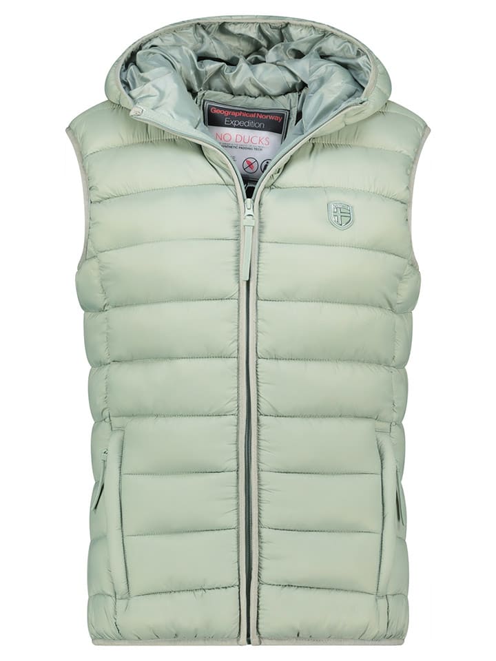 Geographical Norway Kamizelka pikowana "Vatikotal" w kolorze miętowym rozmiar: XL