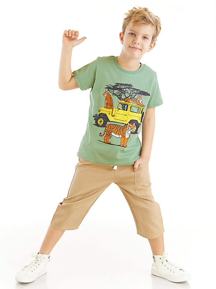 Denokids 2-częściowy zestaw "Safari" w kolorze zielono-beżowym rozmiar: 110