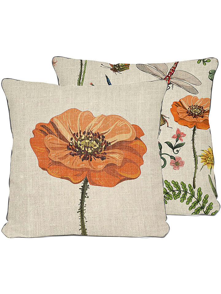 Madre Selva Poszewka w kolorze beżowym ze wzorem na poduszkę - 45 x 45 cm rozmiar: onesize