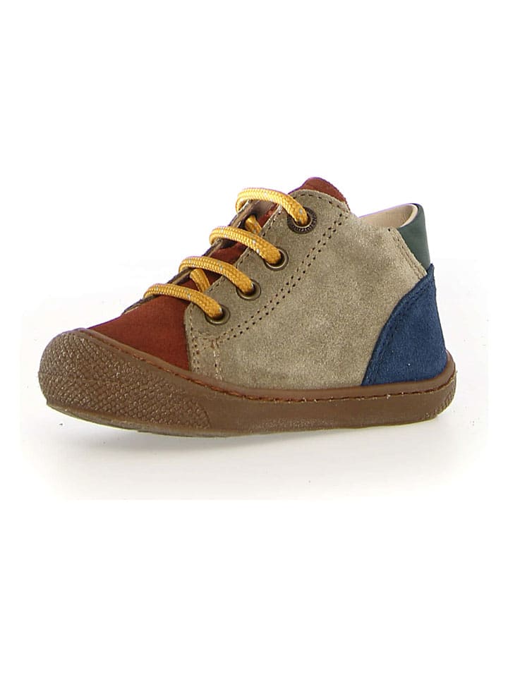 Naturino Skórzane sneakersy "Romy" w kolorze khaki rozmiar: 20