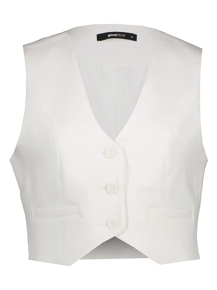 Gina Tricot Kamizelka w kolorze białym rozmiar: XL