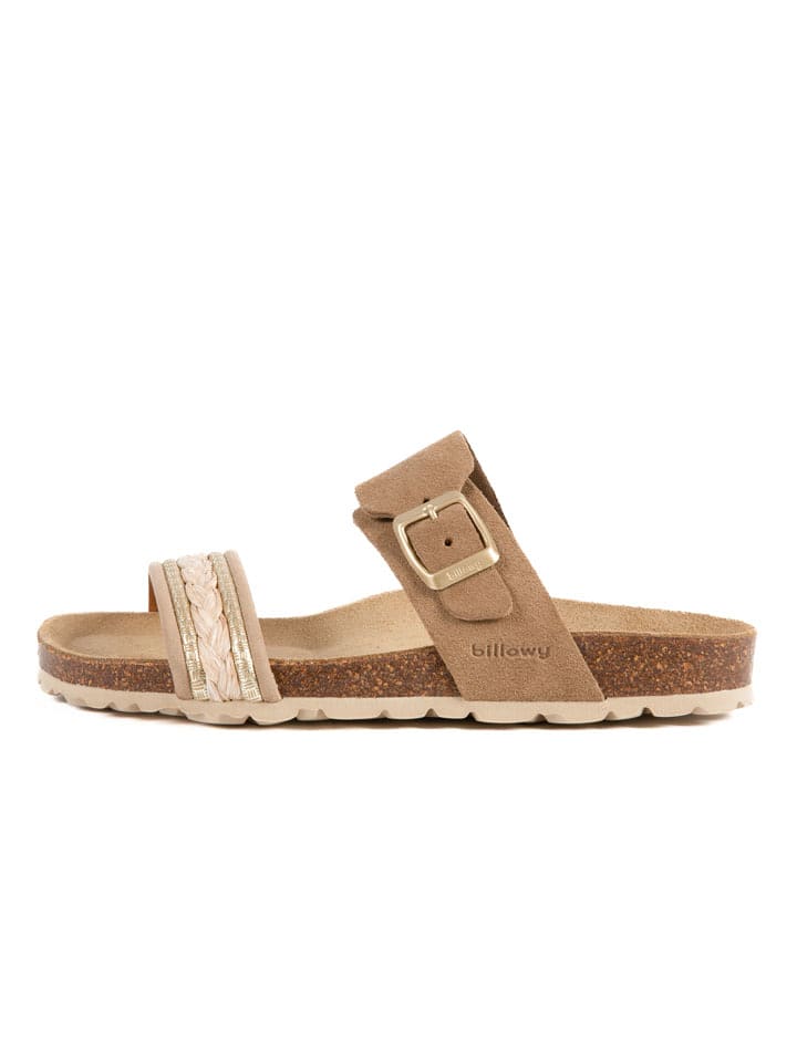 billowy Skórzane klapki w kolorze brązowym rozmiar: 36