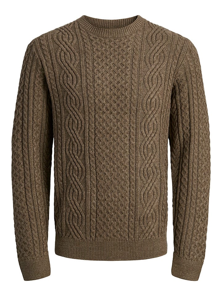 Jack & Jones Sweter w kolorze jasnobrązowym rozmiar: S