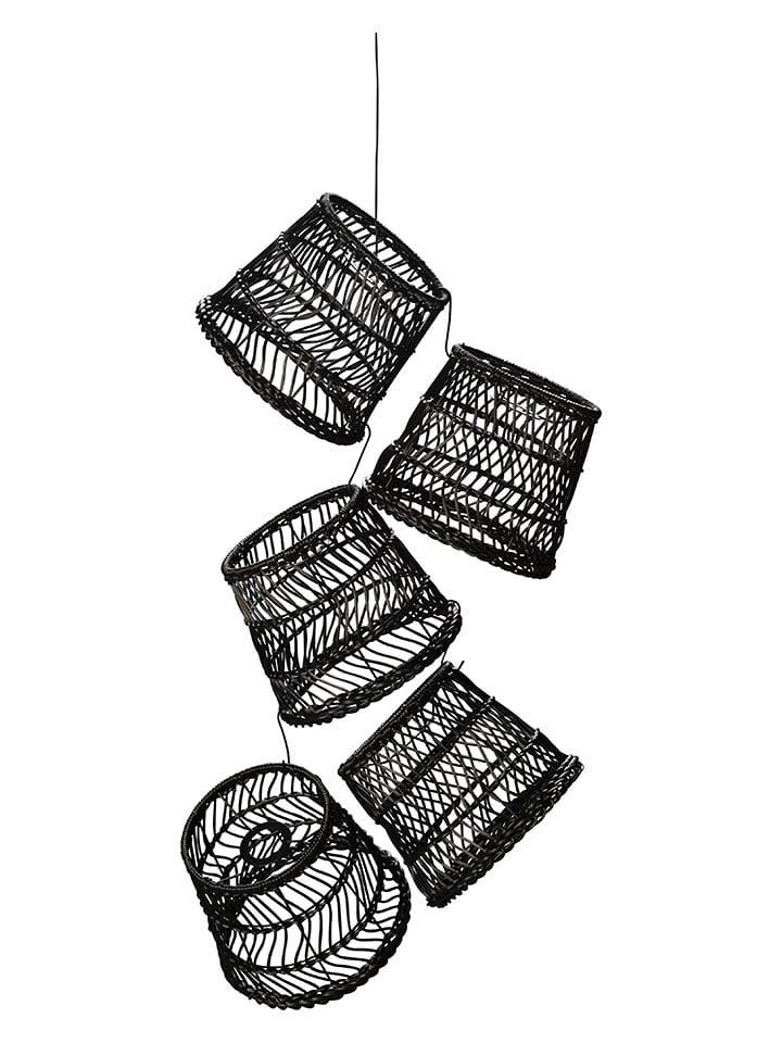 Konstsmide Klosze (5 szt.) w kolorze czarnym do łańcucha świetlnego - wys. 20 x Ø 15 cm rozmiar: onesize