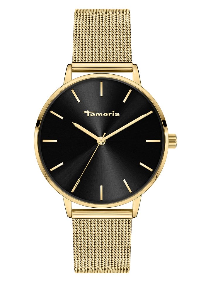 Tamaris Zegarek kwarcowy w kolorze złoto-czarnym rozmiar: onesize