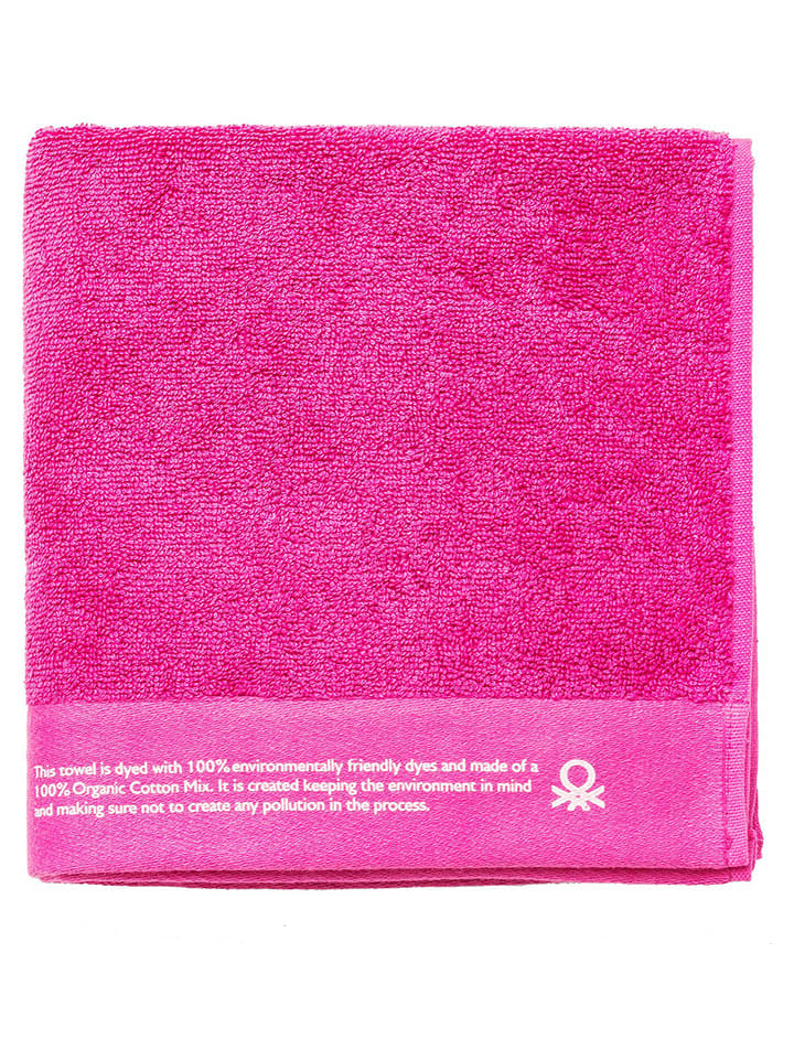 Benetton Ręcznik w kolorze różowym do rąk rozmiar: 50x90 cm