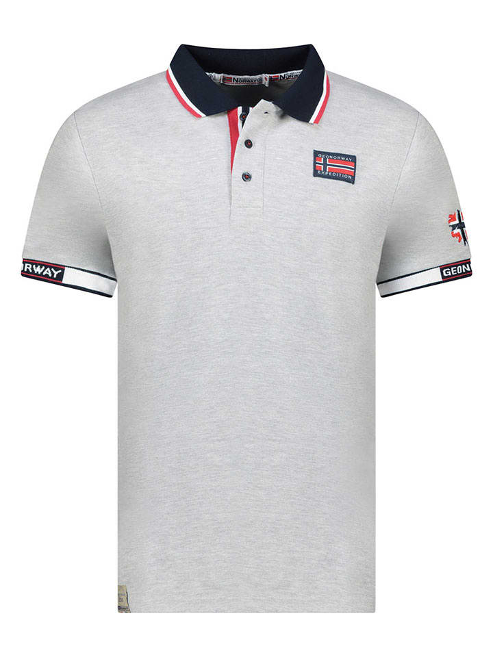Geographical Norway Koszulka polo "Kauge" w kolorze szarym rozmiar: S