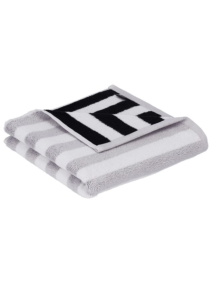 Vossen Ręcznik "Calango" w kolorze szaro-czarnym do rąk rozmiar: 50x100 cm