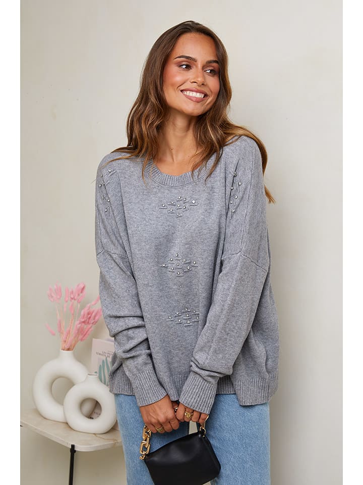 Soft Cashmere Sweter w kolorze szarym rozmiar: 38/40