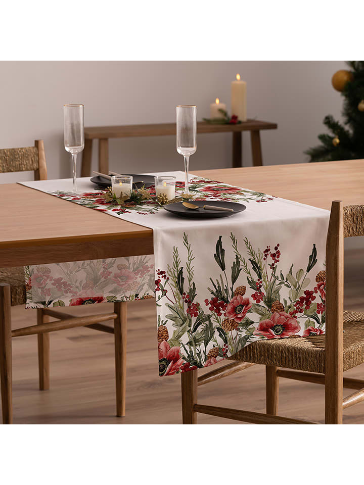 Mint Rugs Bieżnik "Christmas Angel" w kolorze biało-czerwonym rozmiar: 50x155 cm