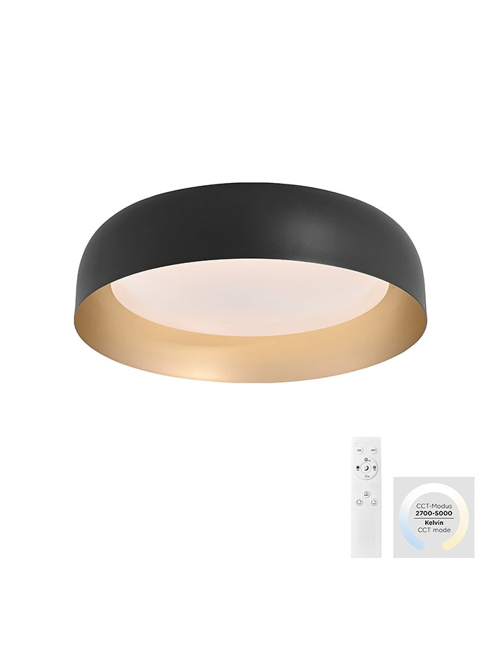 Just Light Lampa sufitowa LED w kolorze czarnym - Ø 40 cm rozmiar: onesize