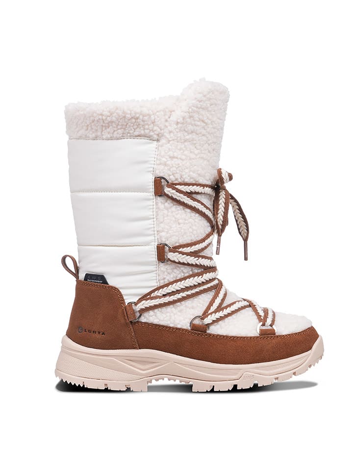 LUHTA Kozaki zimowe "Upea" w kolorze biało-brązowym rozmiar: 38