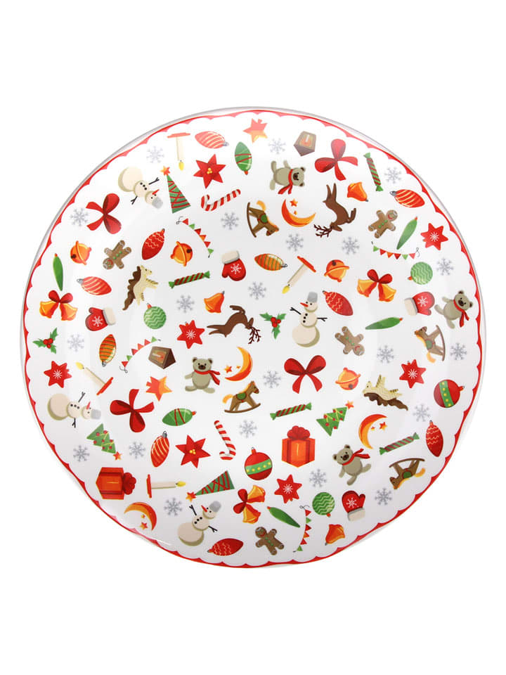 Tognana Talerz "Poema Delish" w kolorze białym ze wzorem na ciasto - Ø 31 cm rozmiar: onesize