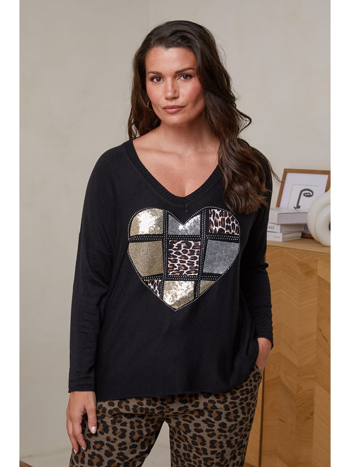 Curvy Lady Sweter w kolorze czarnym rozmiar: 44/46