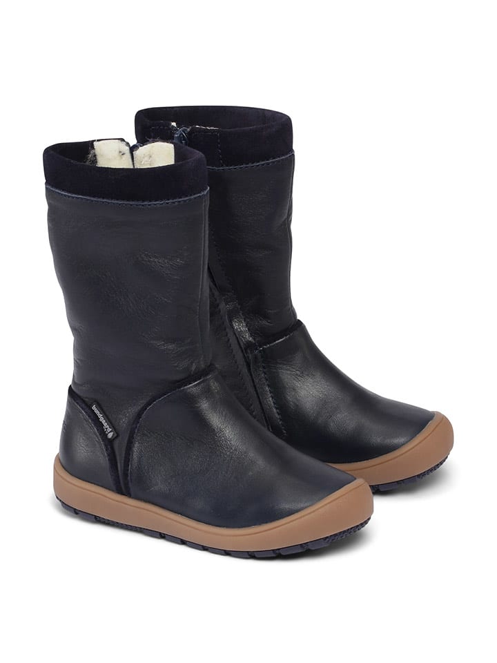 Bundgaard Skórzane kozaki zimowe "Ingrid" w kolorze granatowym rozmiar: 31