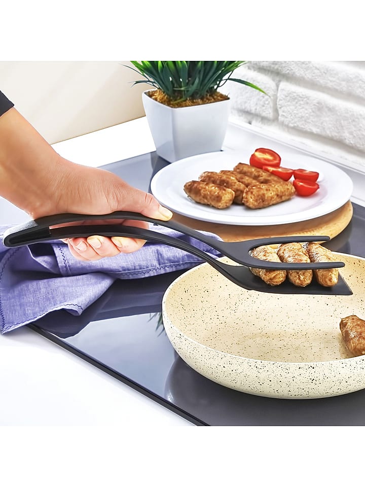 Violeta Home Szczypce kuchenne w kolorze czarnym - dł. 26 cm rozmiar: onesize