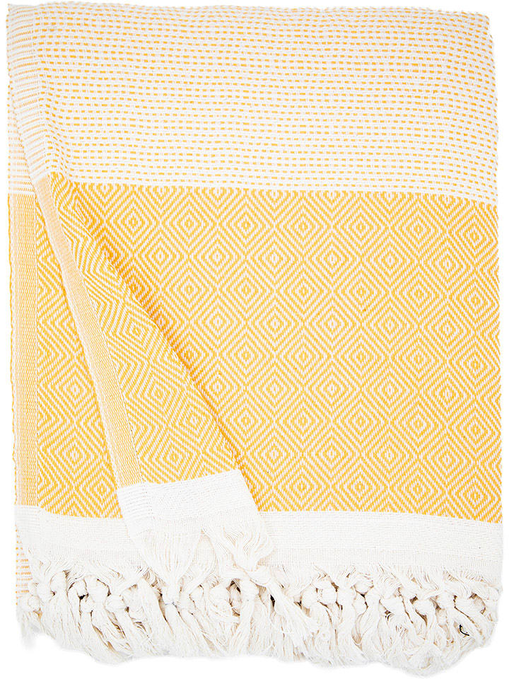 Samimi Pled w kolorze musztardowym - 250 x 200 cm rozmiar: onesize