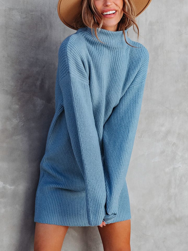 LA Angels Sukienka dzianinowa w kolorze błękitnym rozmiar: M