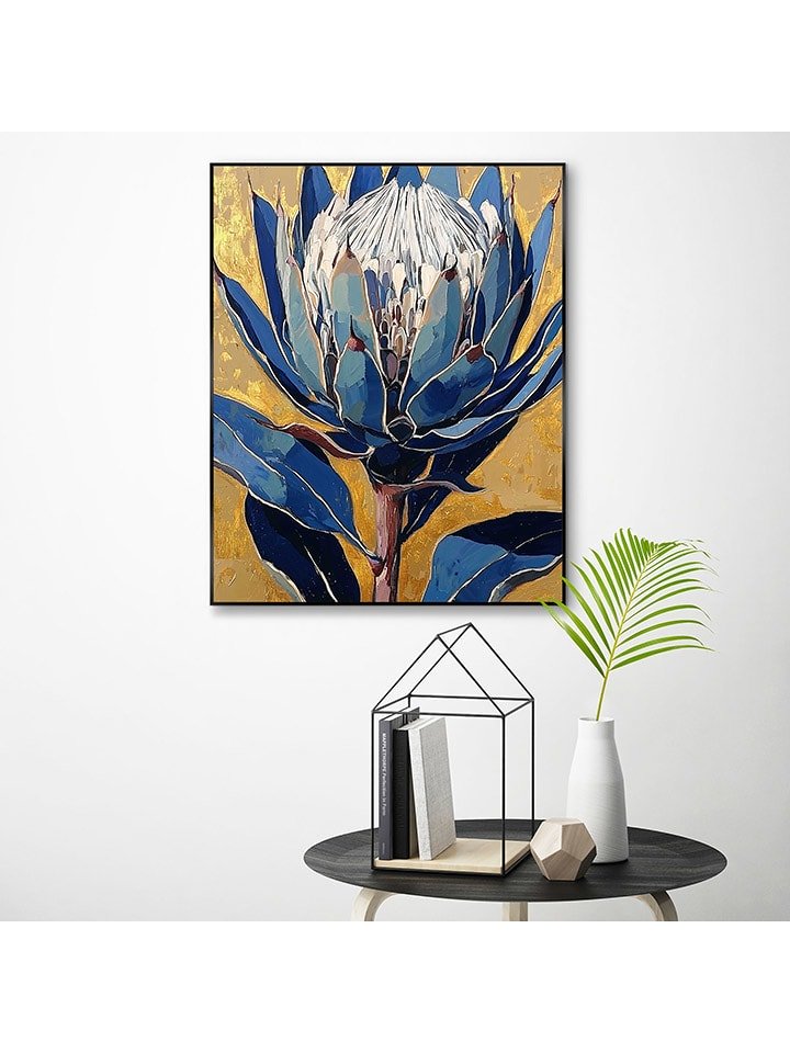 Orangewallz Druk artystyczny "Protea Close Up" w ramce rozmiar: 40x50 cm