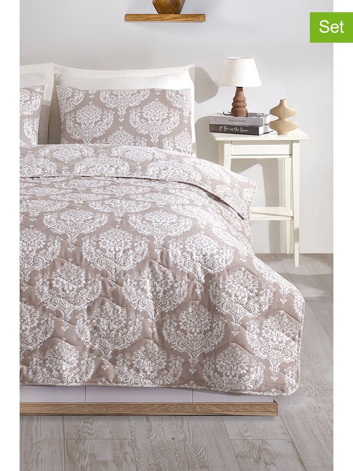 Elizabed 3-częściowy zestaw "Post" w kolorze jasnobrązowym rozmiar: 240x220 cm