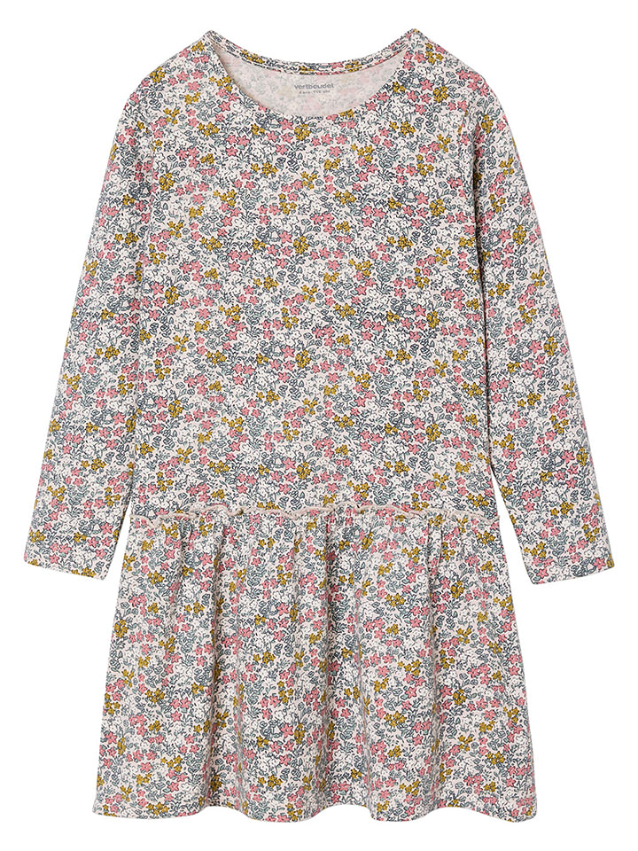 vertbaudet Sukienka w kolorze jasnoróżowym ze wzorem rozmiar: 104