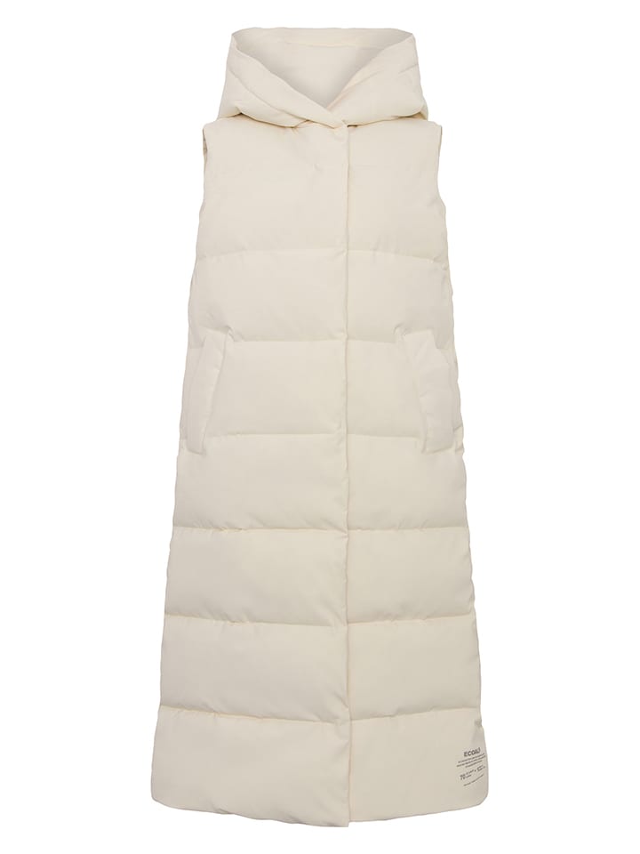 Ecoalf Kamizelka pikowana "Page" w kolorze kremowym rozmiar: L