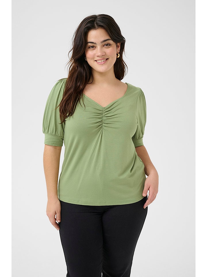 Kaffe Koszulka w kolorze zielonym rozmiar: XL