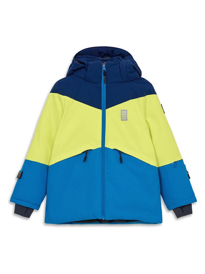 LEGO Kurtka zimowa "Jested 708" w kolorze niebiesko-żółtym rozmiar: 122