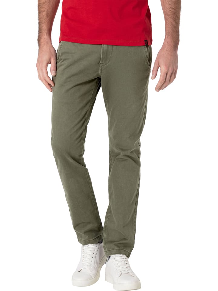 Timezone Spodnie chino "JannoTZ" w kolorze khaki rozmiar: W30/L34